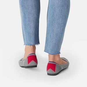 Rothy's Cherry Ribbon Striped Ballet Flat size 9W